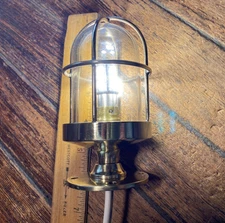 Vintage Bronze "GLASS" 12 volt Anchor Light New LED/Wiring Landscape Light?