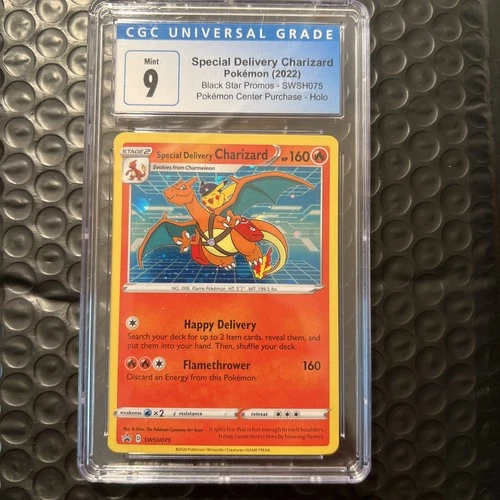 2022 Pokemon Special Delivery Charizard #SWSH075 Pokemon Center Holo BSP CGC 9
