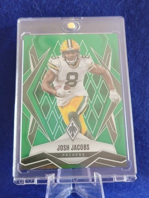 2025 Panini Phoenix Josh Jacobs Green #5 - 01/25 First on Print
