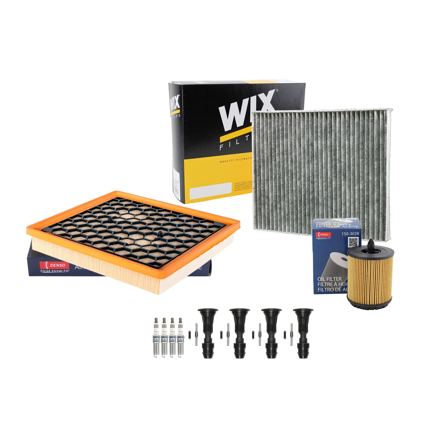 Denso Tune Up Kit NGK 4 Spark Plugs  Boots Kit for Chevrolet Impala 2.4 L4 FWD