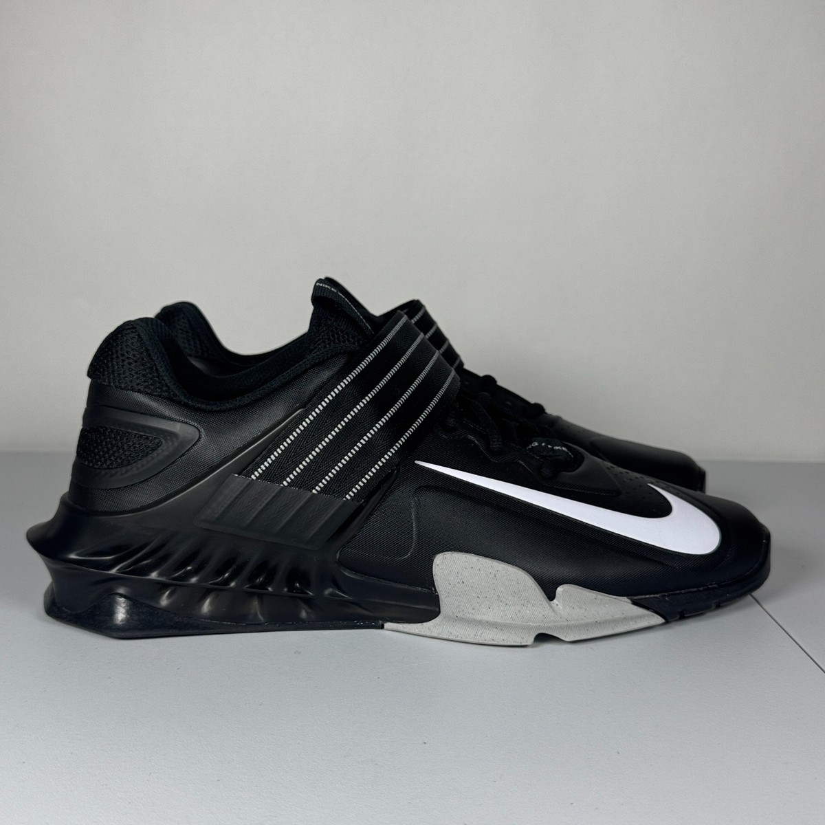 Nike Savaleos Black White Weightlifting Squat Shoes Mens 11.5 | eBay