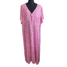Old Navy Womens Cottagecore Pink Floral Fairy Smocked Maxi Dress XXL Ditsy Boho