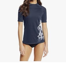 Kanu Surf Women's Breeze UPF 50 Short Sleeved Active Rashguard Size XL