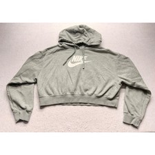 Nike Sportswear Essential Women's Fleece Cropped Hoodie Grey DQ5850-063 M