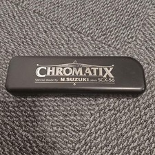 SUZUKI SCX-56 Chromatic Harmonica 14 Hole 56 Tone Slide Style G D4 Hard Case