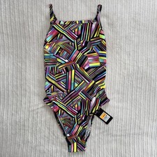 Funkita Ladies' Single Strength One Piece Swimsuit -Strip Straps Multi UK8 BNWT