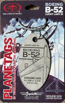 PLANETAGS BOEING B52 STRATOFORTRESS BOMBER ''LUCKY LADY III'' - METAL TAG