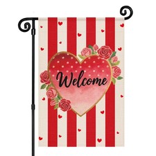 Valentine Garden Flag Double Sided 12 x 18 Inch,Valentines Day Decorations Ou...