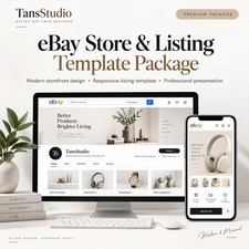 Complete eBay Store Branding, Listing Template Design & Video Modern & Minimal