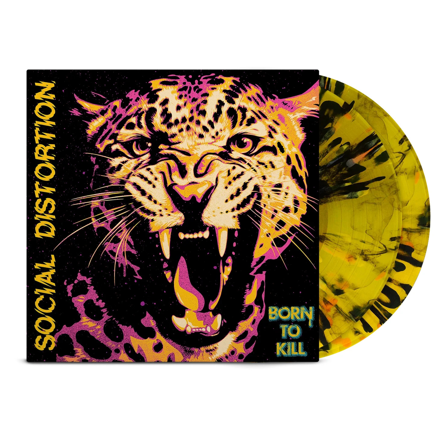 Social Distortion - Born to Kill Leopard Print Splatter Vinyl Record LP /1000