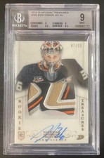 2013-14 National Treasures Rookie Patch Autograph John Gibson #/99 BGS 9 Auto 10