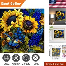 Stress-Relieving Sunflower Diamond Painting Kit - 5D DIY Art for All Ages