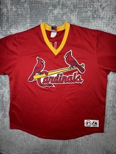 Majestic Vtg Men  s Albert Pujols 5 St. Louis Cardinals Red Pullover Jersey XXL