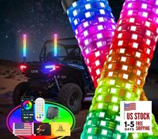 2PCS 3FT Fat Whip Lights for UTV ATV, Led Fatty Whip Light W/Rocker 3FT-2PCS