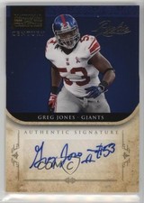 2011 Playoff National Treasures Century Gold Signatures 3/49 Greg Jones Auto k4s