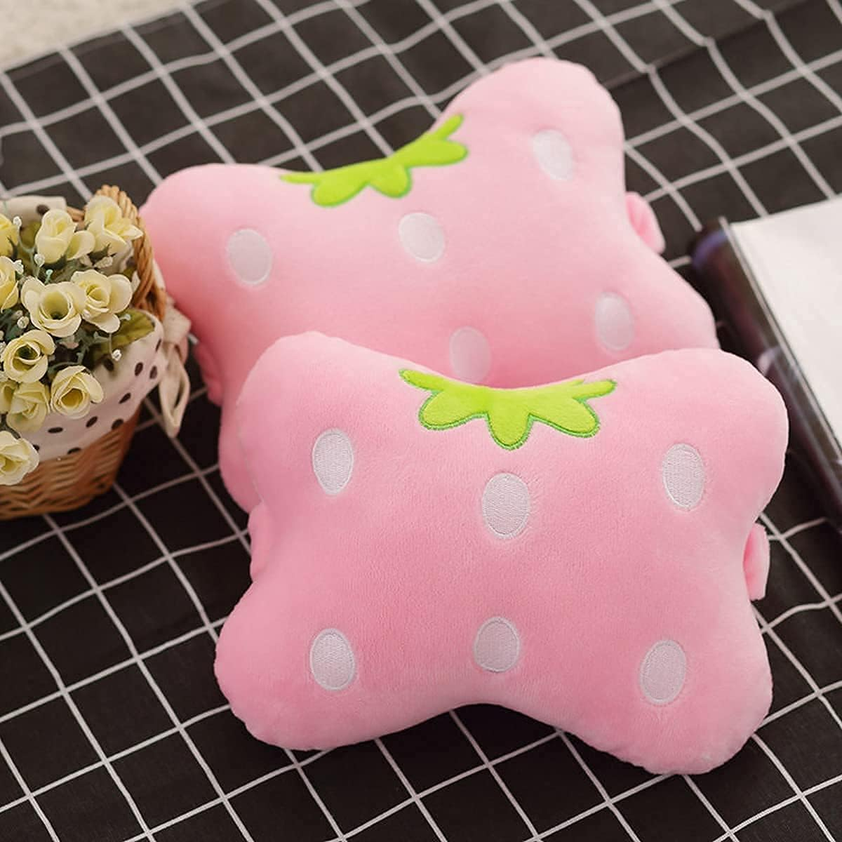 Cartoon Soft Car Headrest Neck Pillow for Comfortable Seating Support