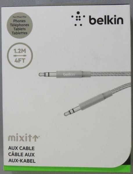 Belkin Mixit Braided Aux Cable 1.2M- Silver