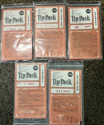 VINTAGE TRAVELERS TIP PACKS FROM ITALY GERMANY FRANCE BELGIUM SWITZERLAND 
