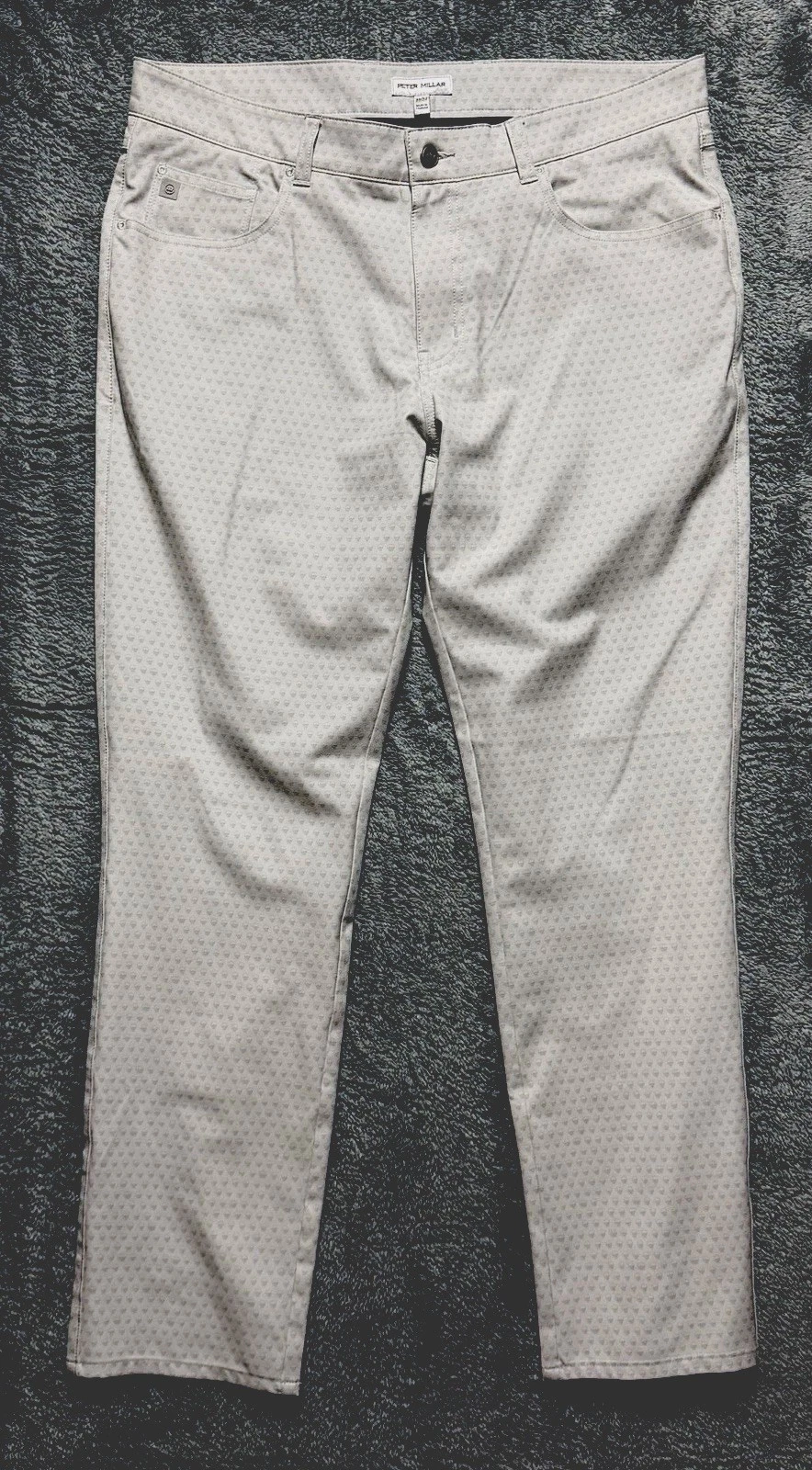 Peter Millar Pants Mens 35x30* Gray Seeing Double Skulls Performance Golf EB67