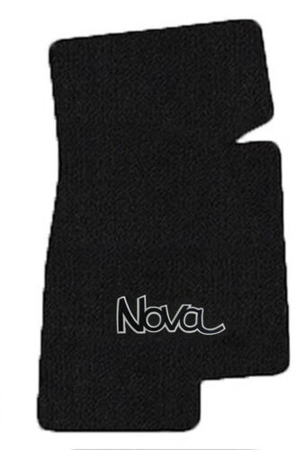 NEW! BLACK FLOOR MATS 1968 - 1974 Chevy II Nova Embroidered Logo BLACK set of 4 - Picture 8 of 12