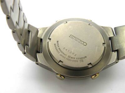 Mens Seiko Titanium H023-00D0 World Time Chronograph - 100m | eBay