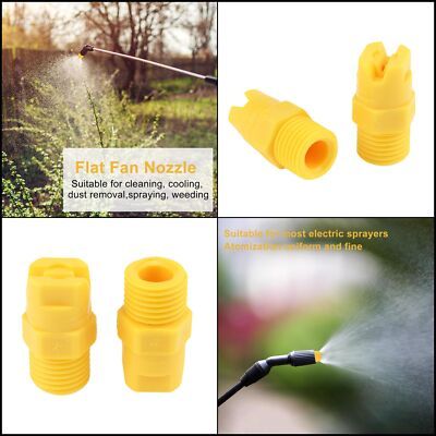 #ad #ad 20pcs plastic 1 4 NPT male thread flat fan sprayer tip 80° nozzles $13.12
