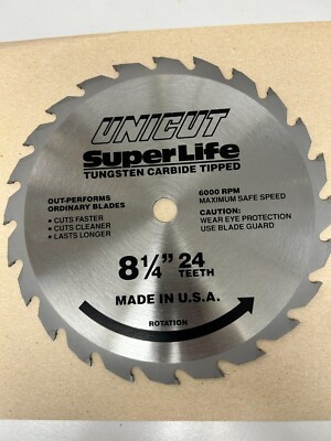 UNICUT SUPERLIFE 8-1/4'' 24 TEETH TUNGSTEN CARBIDE TIPPED BLADE - 10 PACK