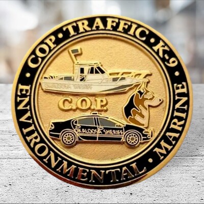 Traffic K9 Dog Marine Environmental Special Enforcement Medallion Coin Bronze