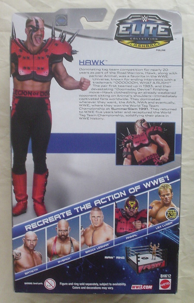 HAWK ANIMAL WWE Elite 30 LOD Legion Doom Road Warriors Mattel