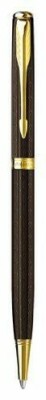 Parker Sonnet Ballpoint Pen  Chiseled Chocolate & Gold Slim New In Box 1743571