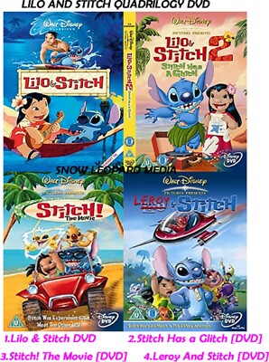 LILO AND STITCH QUADRILOGY DVD ALL MOVIE FILM ORIGINAL DISNEY PART  LEROY