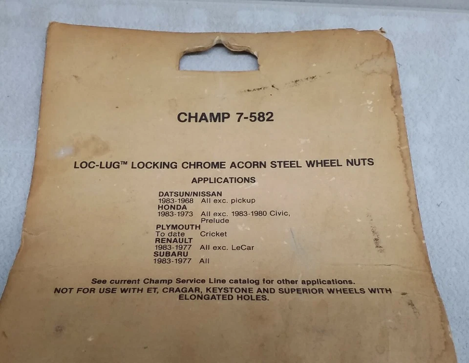 7-582 Champ Loc-Lug Locking Wheel Nuts 12mm-1.25R Acorn Style 7-582 - Image 2 of 3