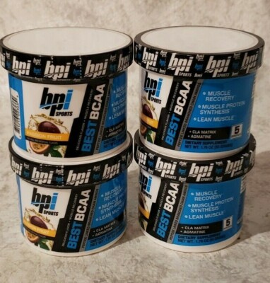 Qty 4 - BPI BEST BCAA - PASSION FRUIT - 5 Servings EACH JAR - 20 Total - 8/2026