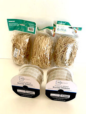 Burlap w/Lace Ribbion Wired 2 Rolls/3 Pkgs Raffia NEW Craft Supply Wedding