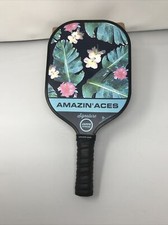 Amazing Aces Pickleball Paddle Tropic Green/Floral Pattern No Travel Case 