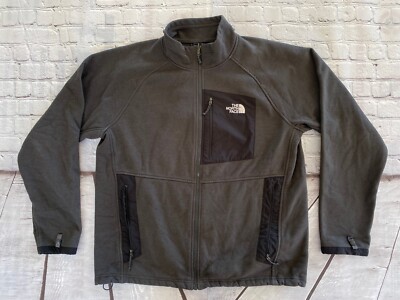 Men NORTH FACE Gray Chimborazo Pile Lined Full Zip Fleece