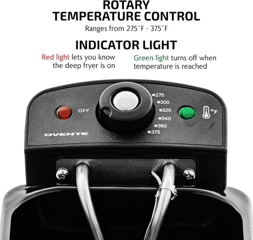 Electric Deep Fryer 2L Capacity, 1500 Watt Lid /w Viewing Window & Frying Basket - Picture 3 of 8