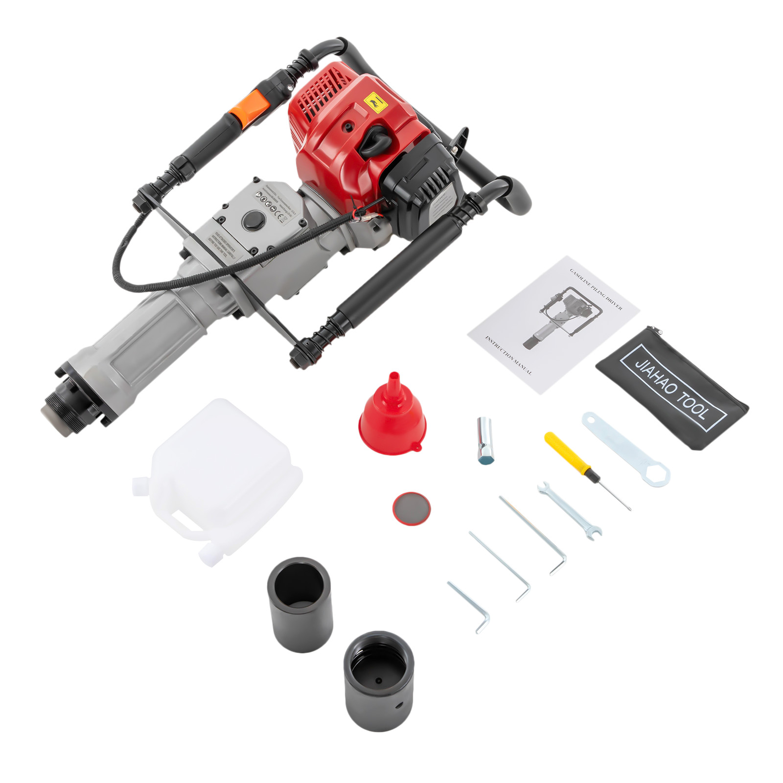 Gas Powered T-Post Driver 2-Stroke Gasoline Engine Fence Farm Push Pile Digger