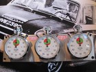 HEUER STOPWATCH TRACKMASTER TRIPLE PANEL, THREE SPECIAL, WORKING CHRONOMETERS