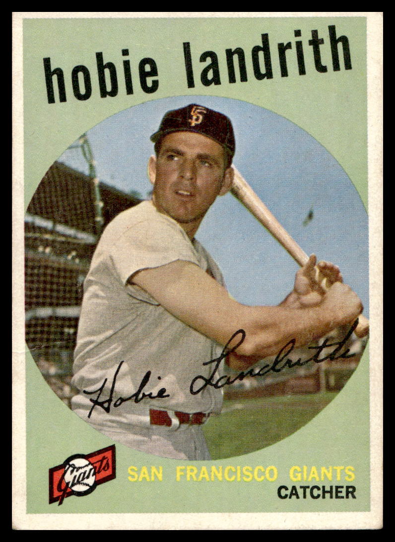 1959 Topps #422 Hobie Landrith SF Giants EX-EXMINT wrinkle SET