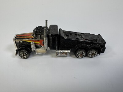 Super Wheels W 56 Semi Truck Black Hong Kong Vintage Junk Diecast Loose 1/64