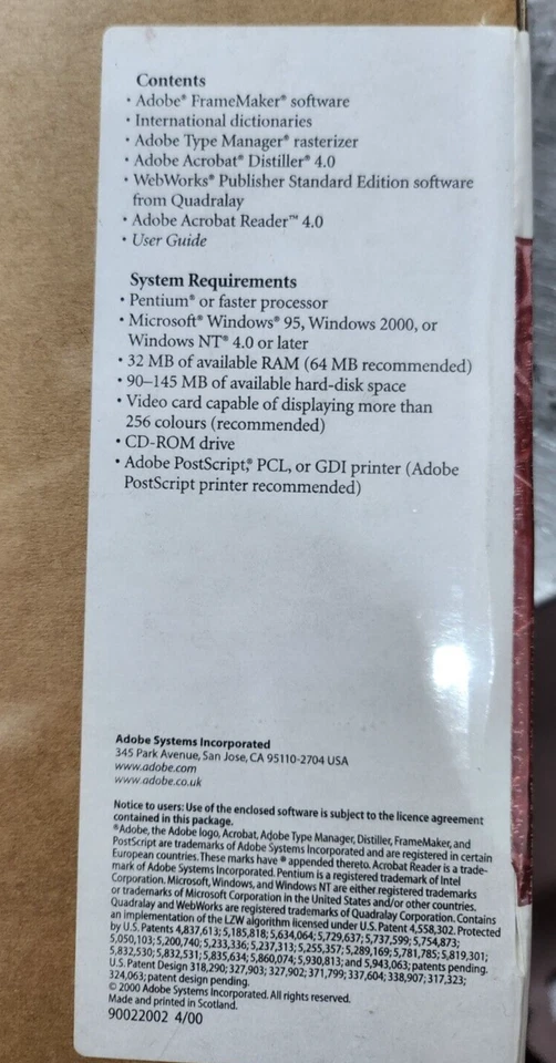 ADOBE FrameMaker 6.0 Upgrade, P/N: 27910349 - NEW & Sealed!!! - Image 2 of 3