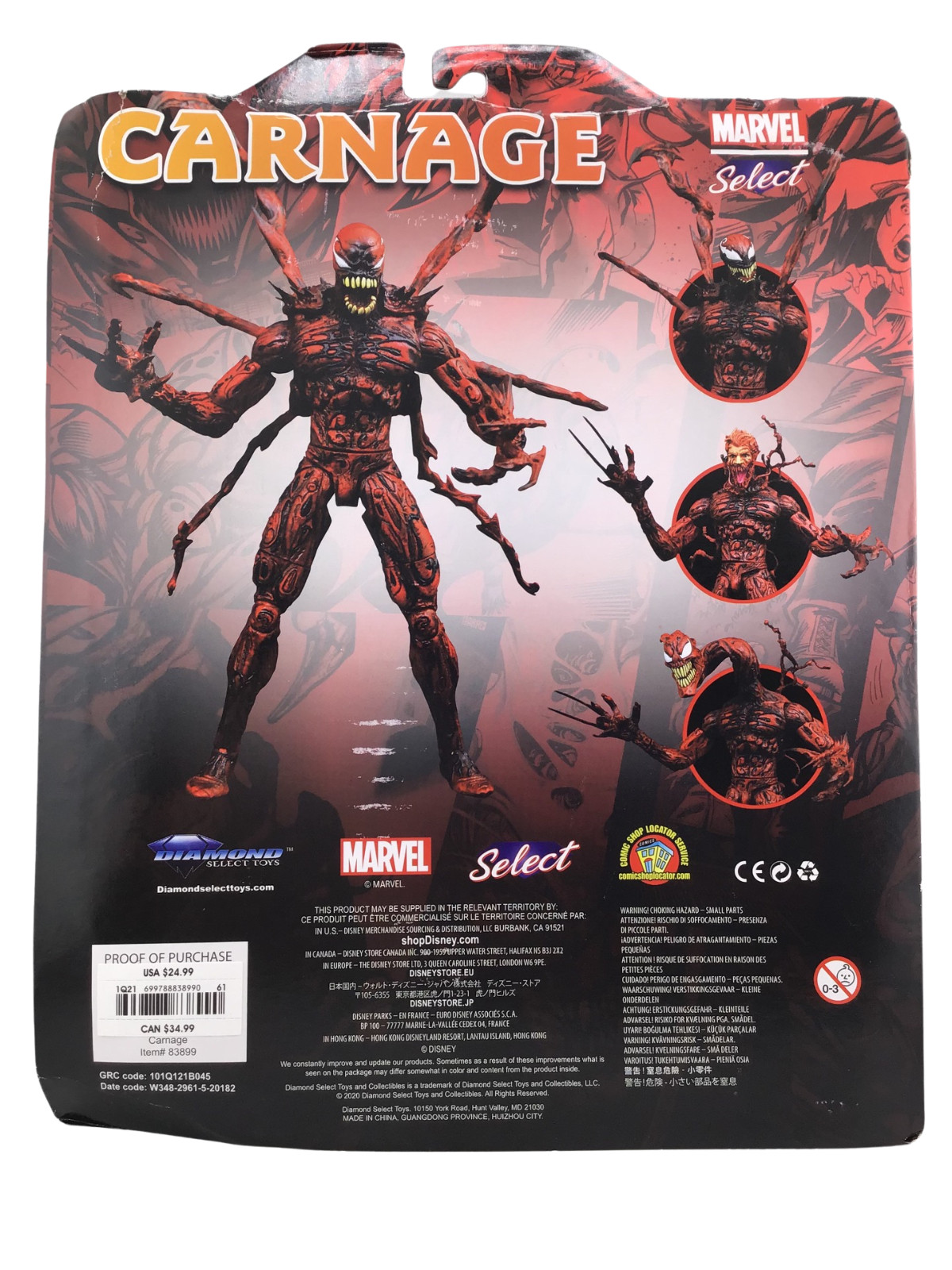 Marvel Select Disney Carnage Action Figure by Diamond COLLECTOR EDITION