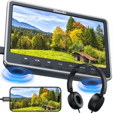 12" IPS Screen SLOT-IN Car DVD Player Headrest Monitor Full HD HDMI USB Headsets