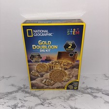 National Geographic Gold Doubloon Dig Kit 2 Replica Gold STEM Series Pyrite NEW 