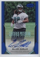 2017 Certified Potential Signatures Mirror Blue 35/50 Elijah Qualls Auto l1f
