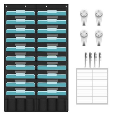 20 Pockets Hanging Wall File Organizer Heavy Duty Storage Chart With Name Tag