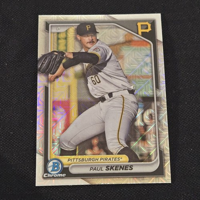 #ad 2024 Bowman Chrome Prospects Paul Skenes #BCP 125 Mojo Refractor RC $12.99