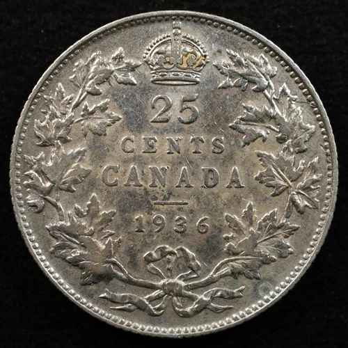 1936 Canada 25 Cents — photo from the most recent tracked eBay sale