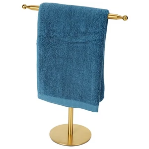 Gold Hand Towel Holder Stand for Bathroom Vanity Countertop Stainless Steel T-Sh - Picture 1 of 7